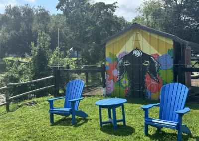 Seating by the goats